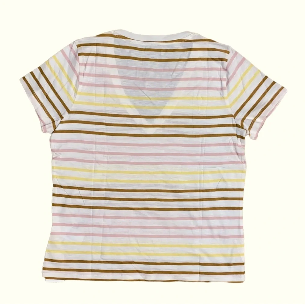 Madewell V-Neck Striped Tee NWT - Picture 3 of 7
